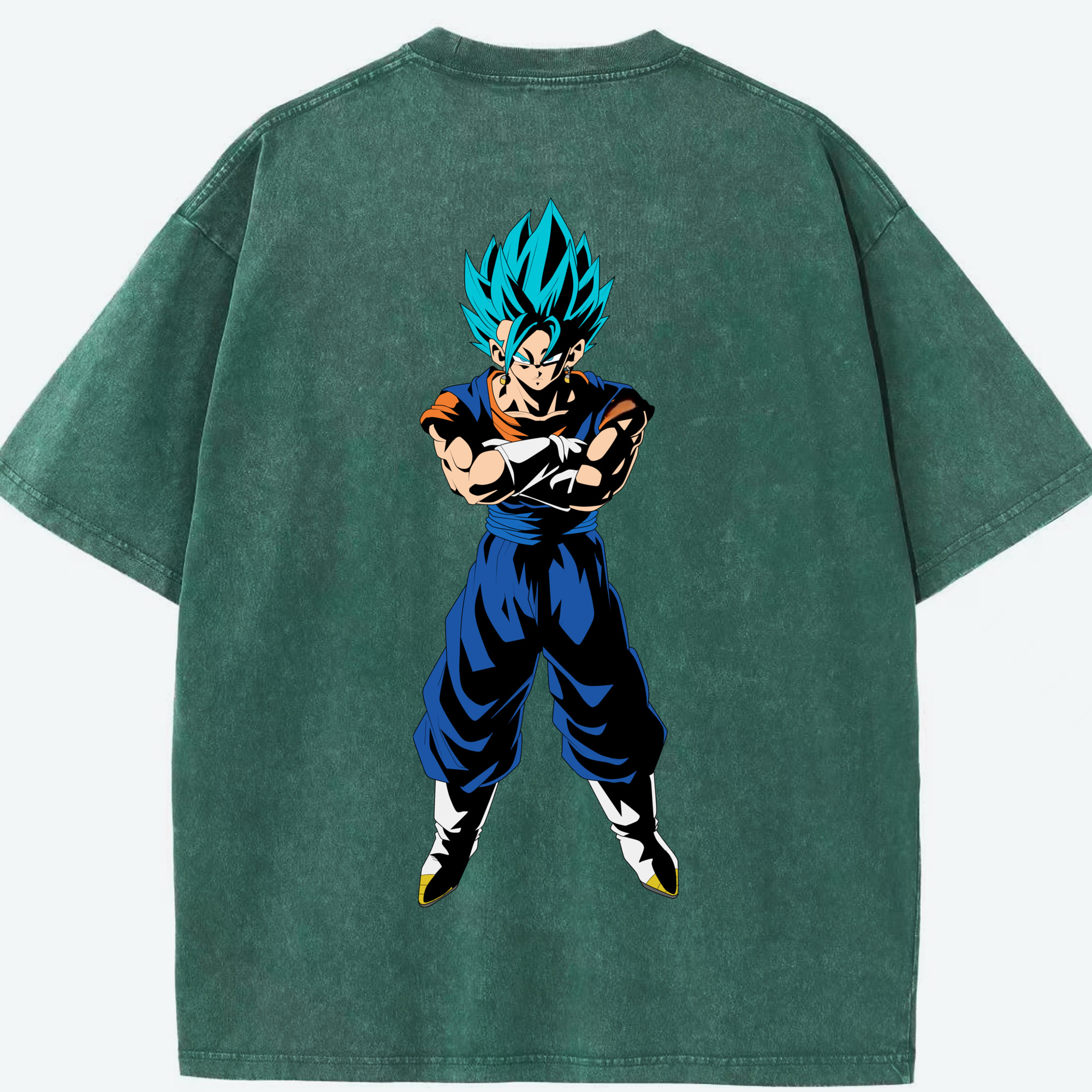 （画像用） ドラゴンボール ベジット DRAGON BALL Vegetto 綿100% ヴィンテージ風 半袖Tシャツ（背面プリント）